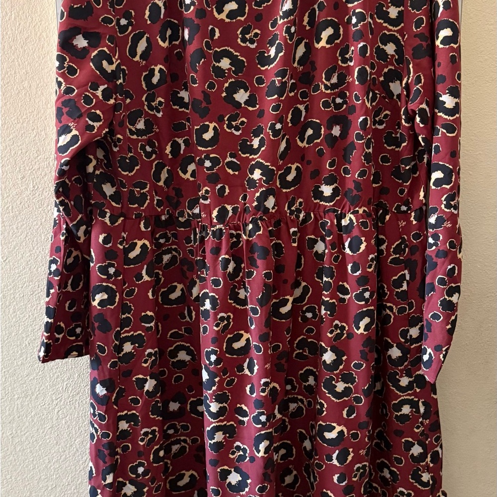 BloomChic Animal Print Dress in Pink and Brown